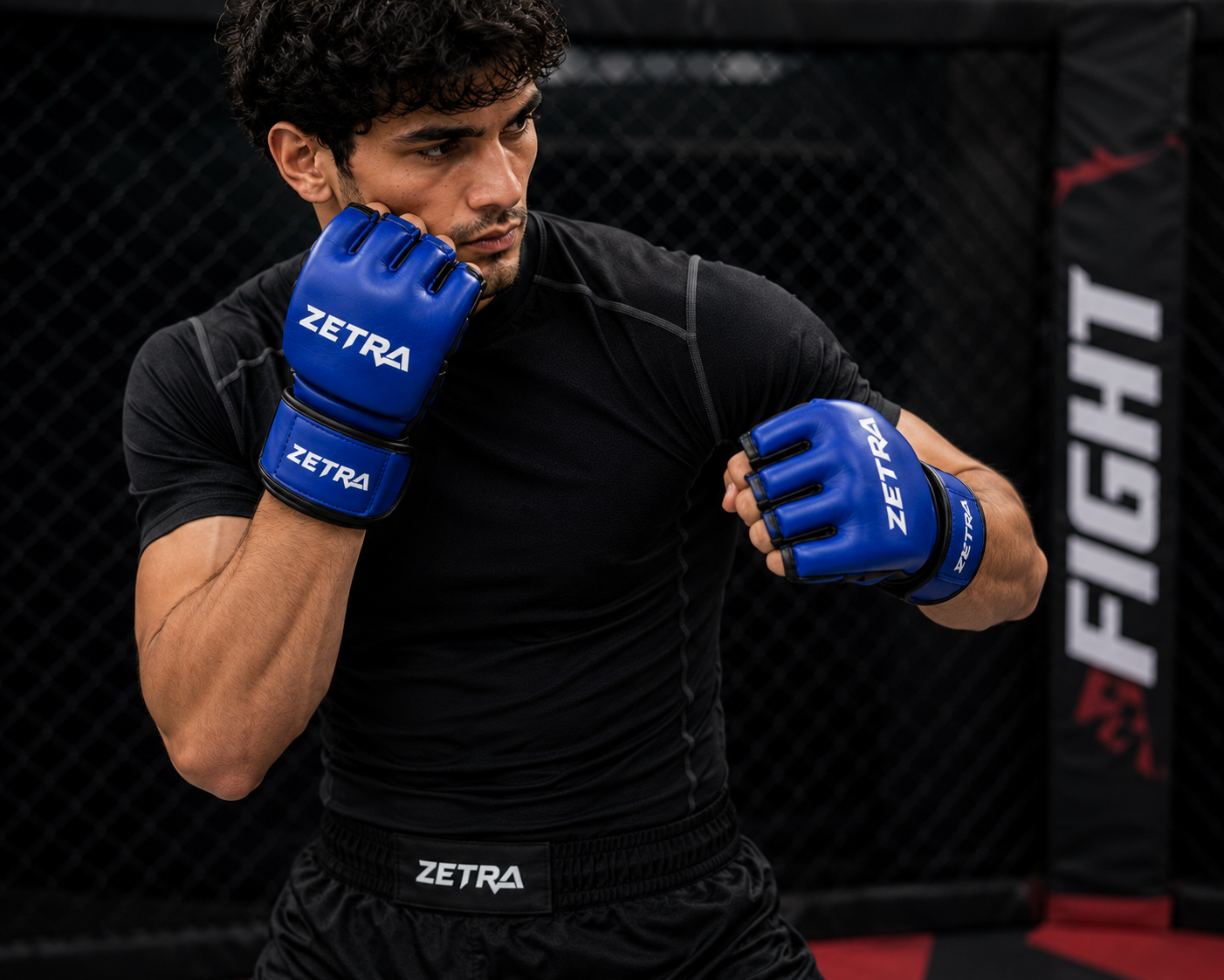 ZETRA Pro MMA Gloves – Blue Edition