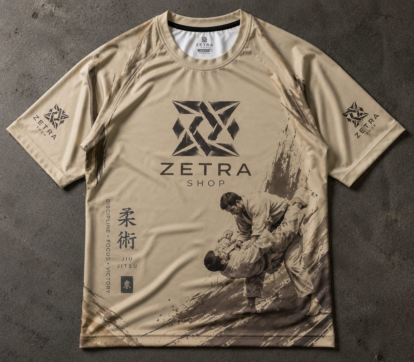 Zetra Warrior Spirit Rash Guard – Sand Edition