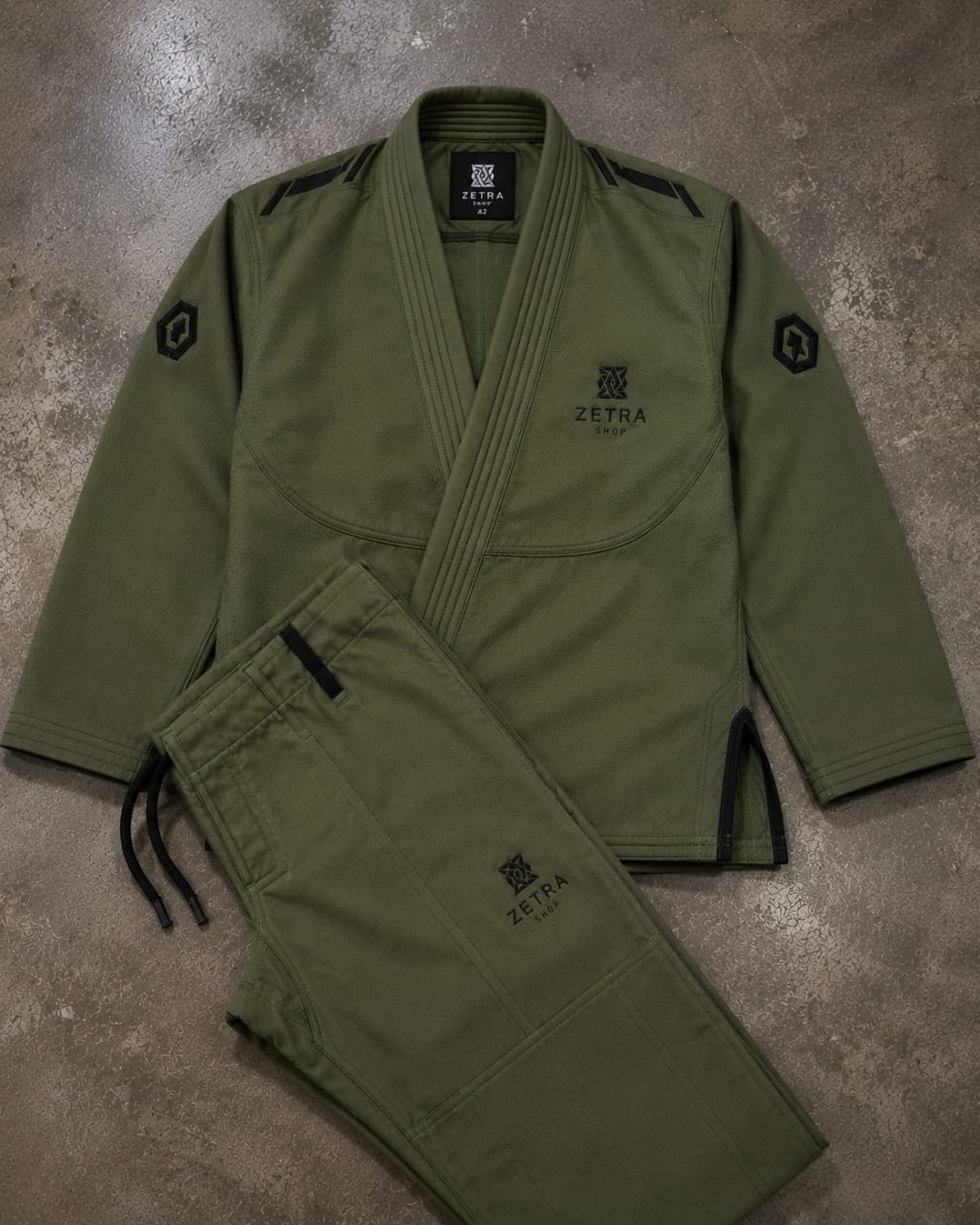 Zetra Shadow Warrior BJJ Gi – Premium Olive Edition