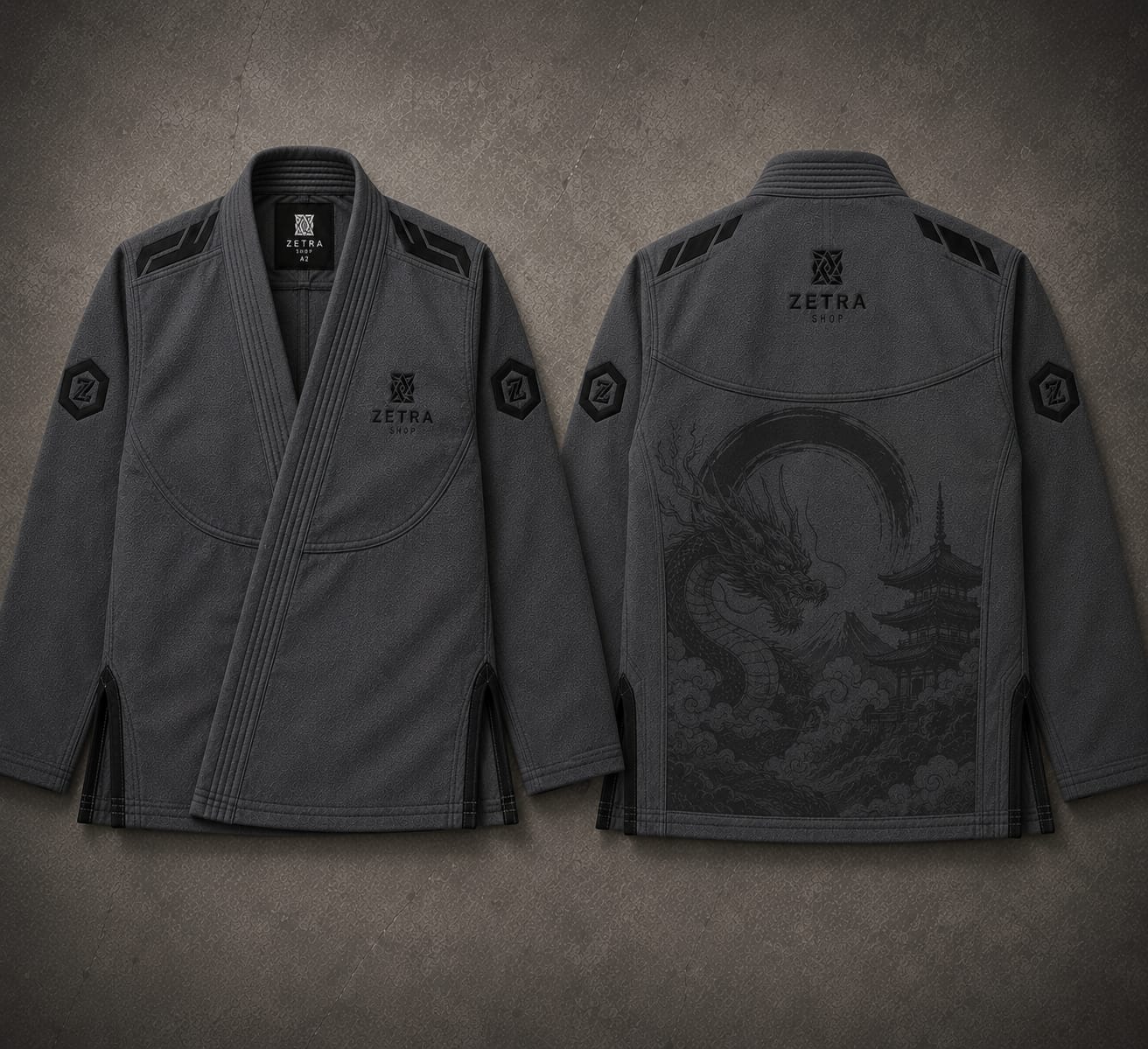 Zetra Midnight Crane BJJ Gi – Premium Black Edition